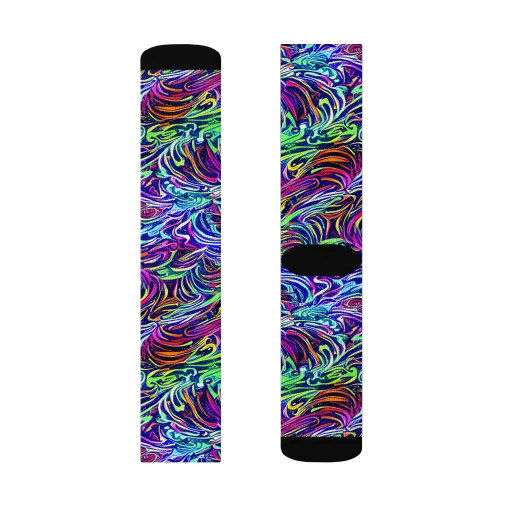 Limefire Labyrinth on a Socks