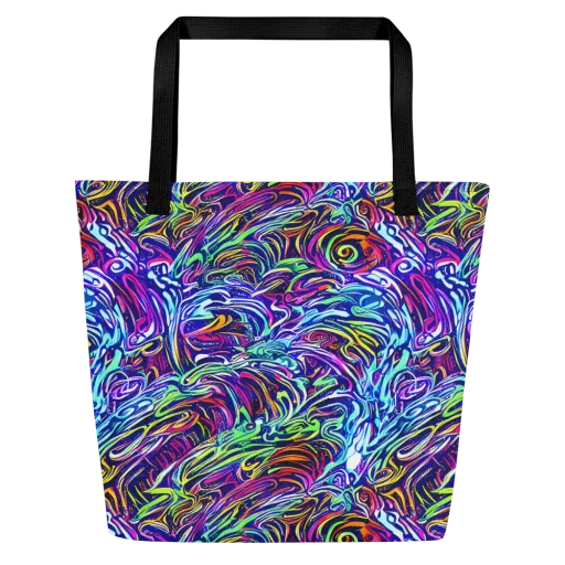 Limefire Labyrinth on a Large Tote Bag W/ Pocket