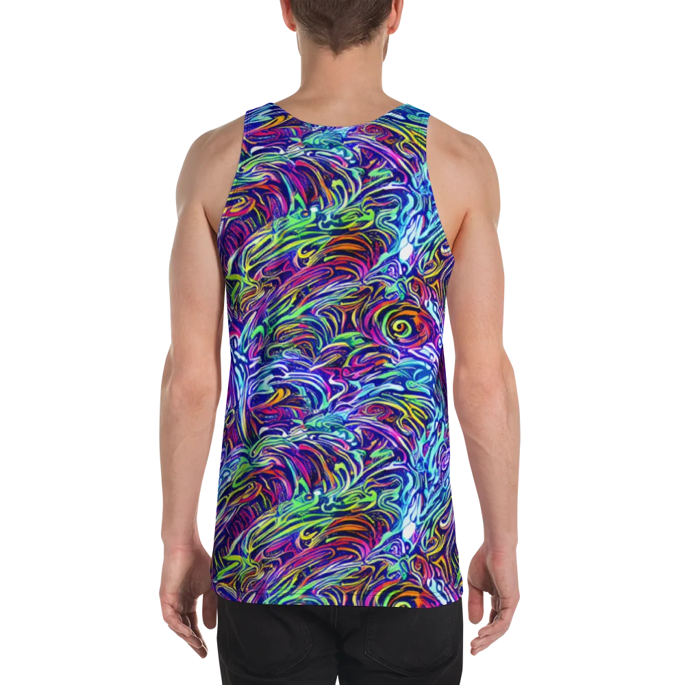 Limefire Labyrinth on Men's Tank Top — Back