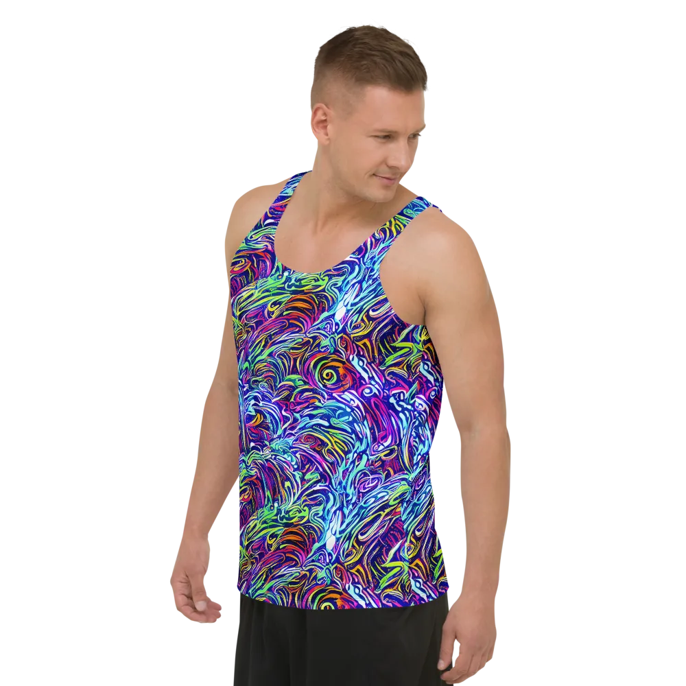 Limefire Labyrinth on Men's Tank Top — Left Front