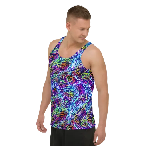 Limefire Labyrinth on a Men's Tank Top