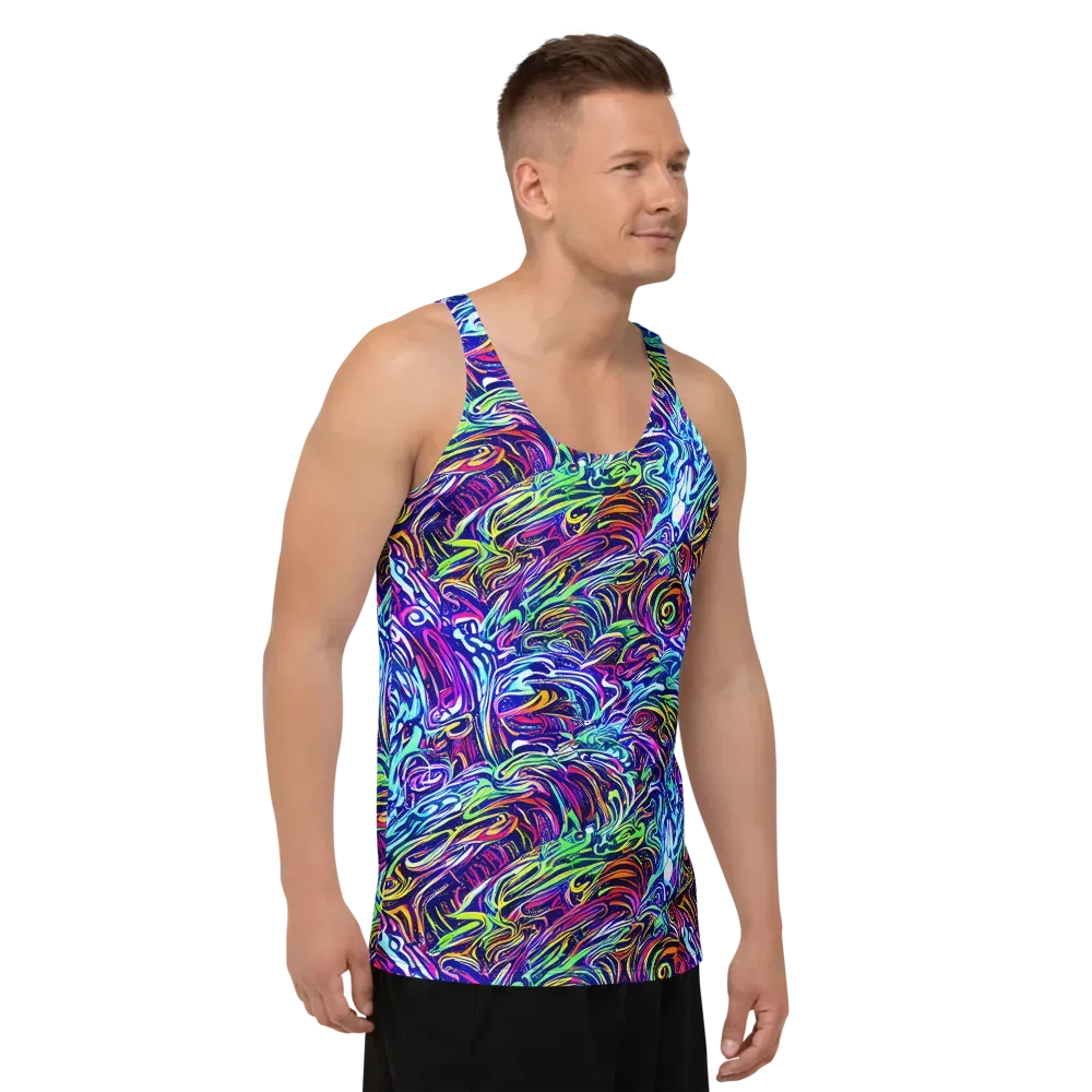 Limefire Labyrinth on Men's Tank Top — Right Front