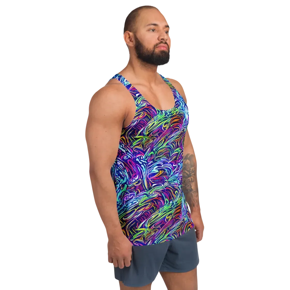 Limefire Labyrinth on Men's Tank Top — Right Front
