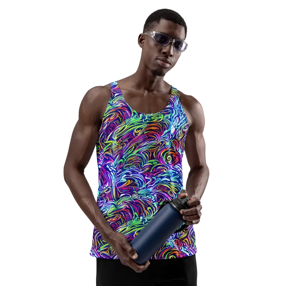 Limefire Labyrinth on Men's Tank Top — Front