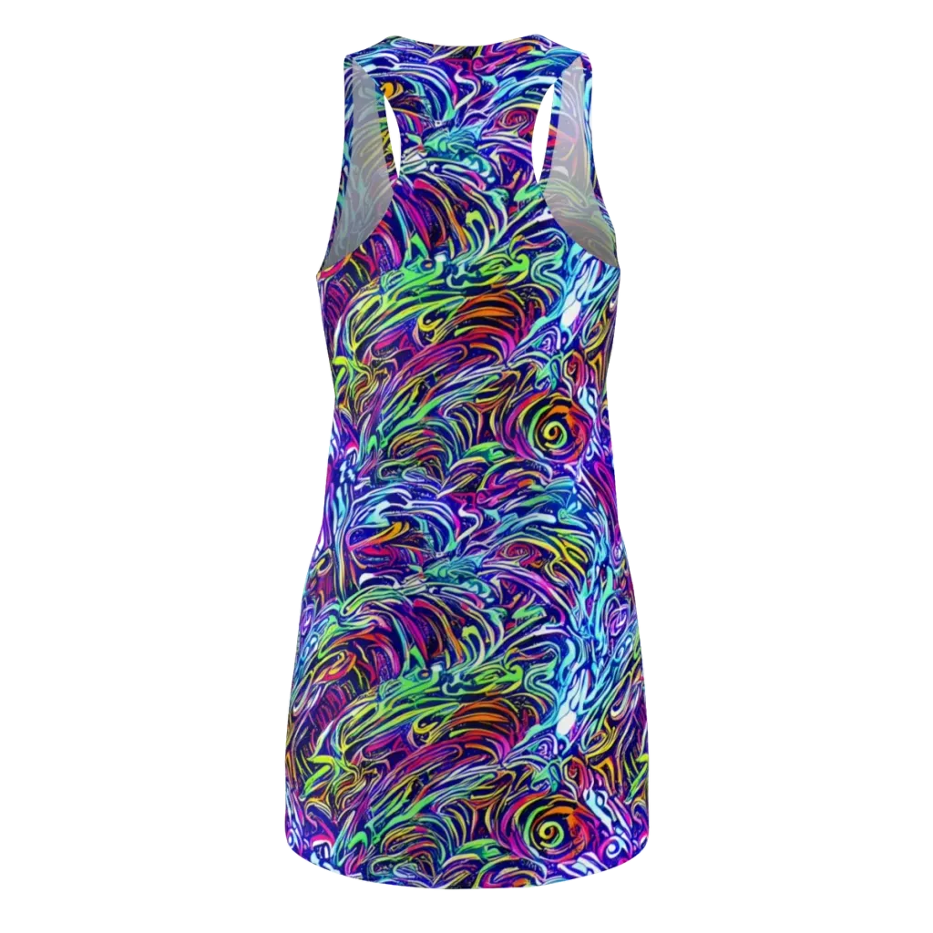 Limefire Labyrinth on Racerback Dress — Back