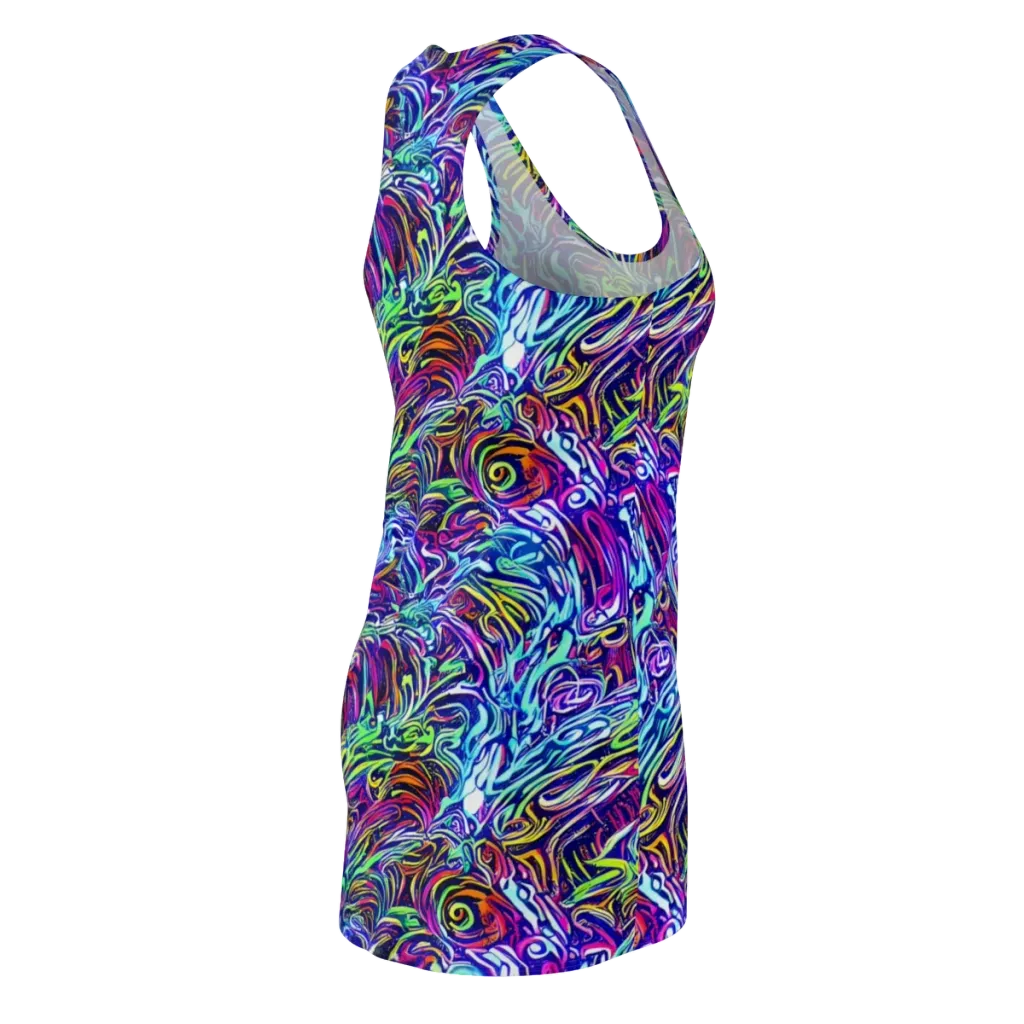 Limefire Labyrinth on Racerback Dress — Back Side