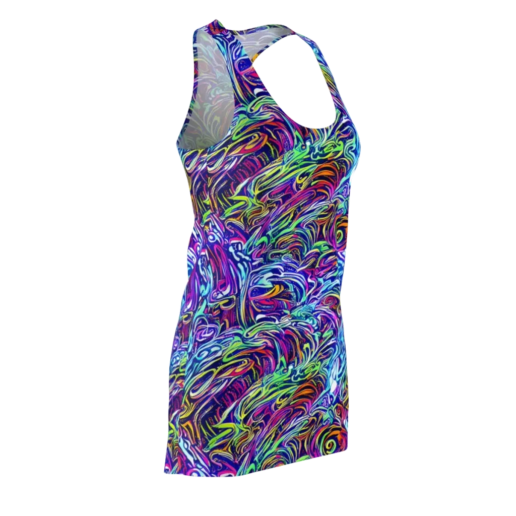Limefire Labyrinth on Racerback Dress — Front Side