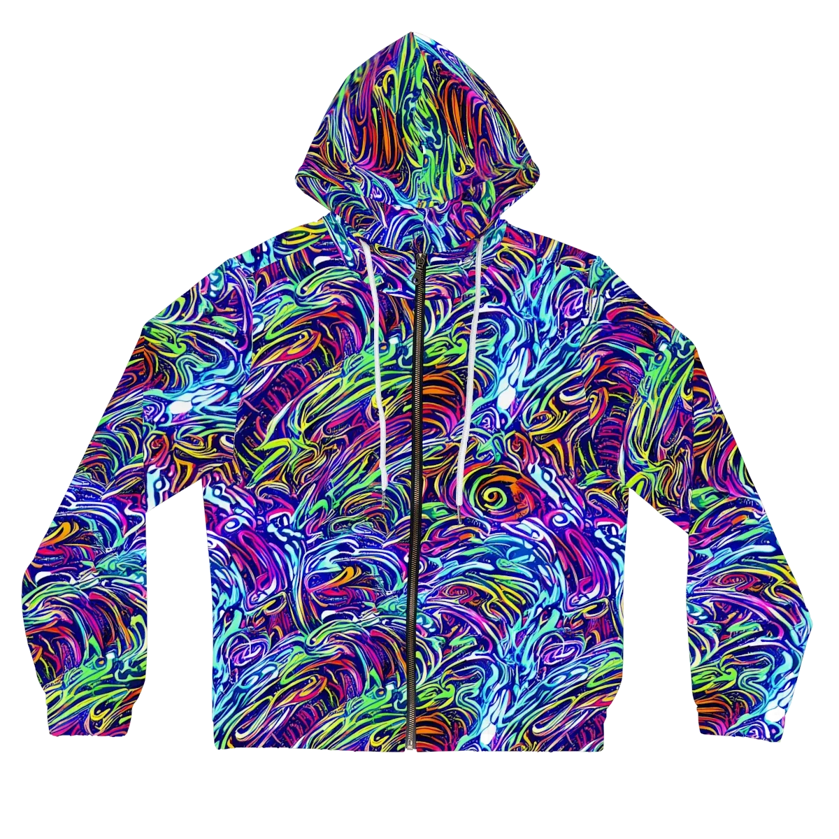 Limefire Labyrinth on Women's Full-Zip Hoodie — Front
