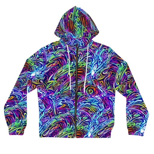 Limefire Labyrinth on a Women's Full-Zip Hoodie