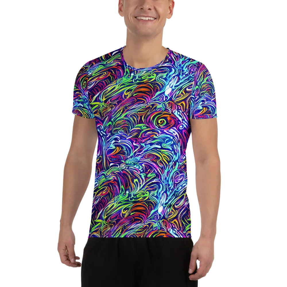 Limefire Labyrinth on Men's Athletic T-Shirt — Front