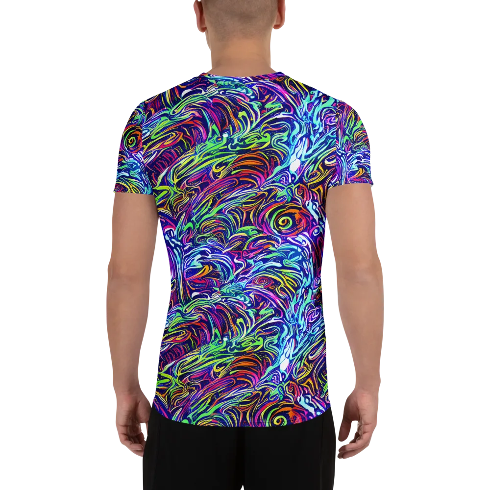 Limefire Labyrinth on Men's Athletic T-Shirt — Back
