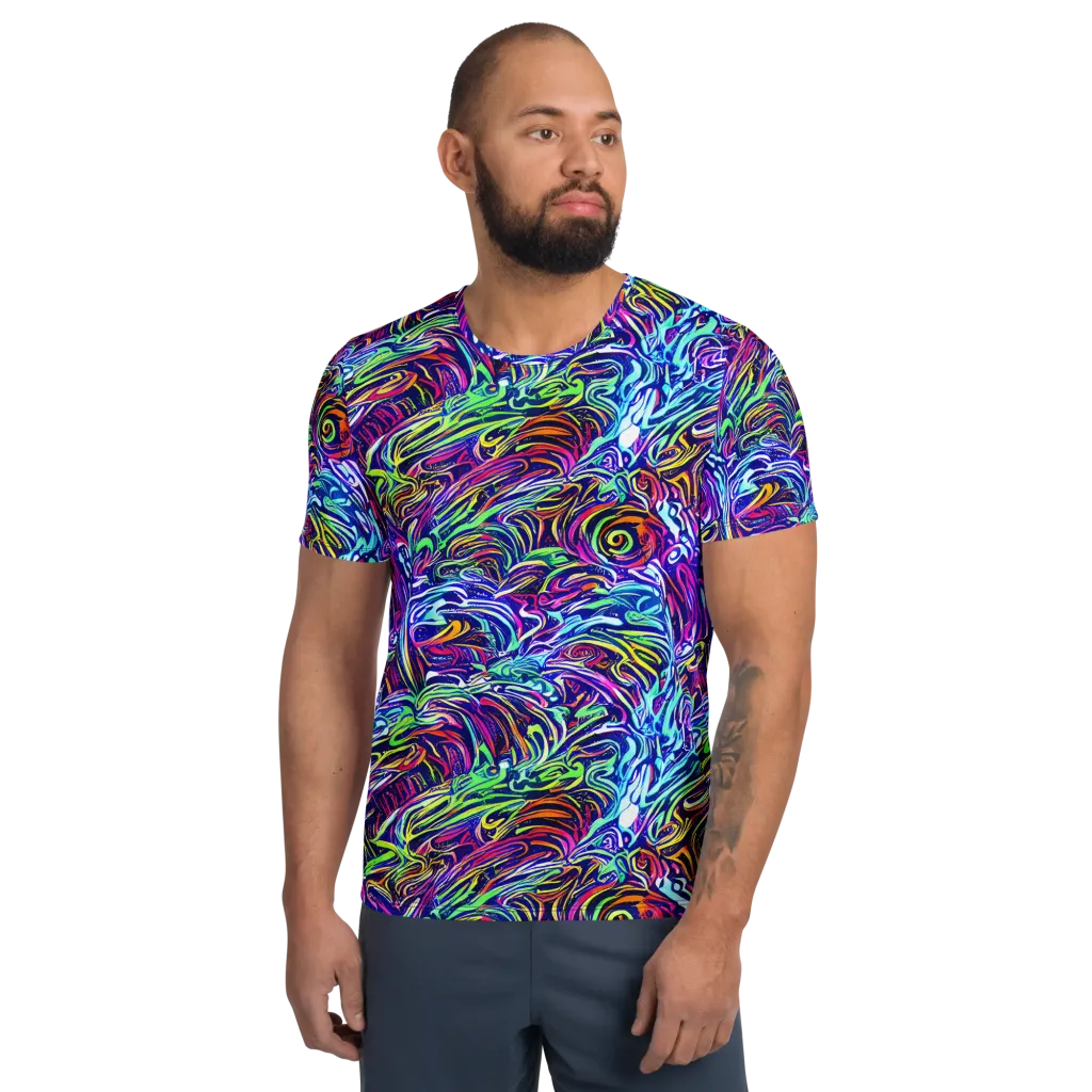 Limefire Labyrinth on Men's Athletic T-Shirt — Front
