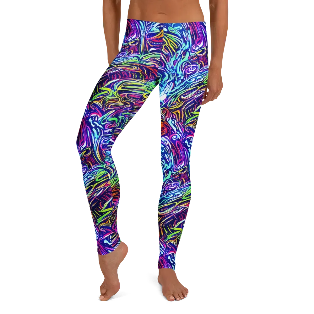 Limefire Labyrinth on Leggings — Front