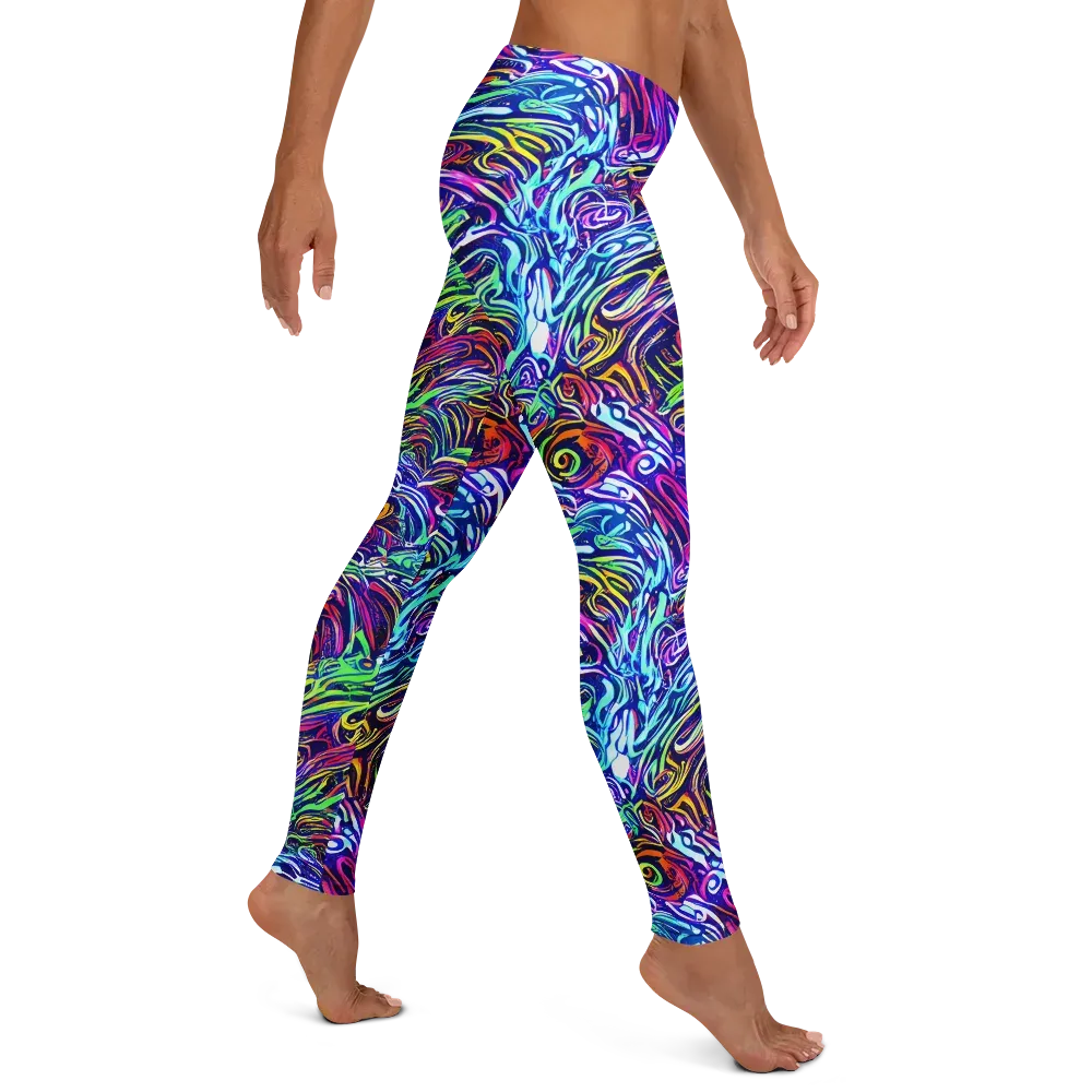 Limefire Labyrinth on Leggings — Right