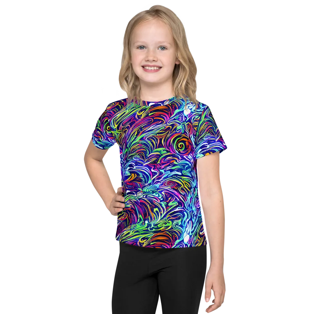 Limefire Labyrinth on Kids Crew Neck T-Shirt — Front
