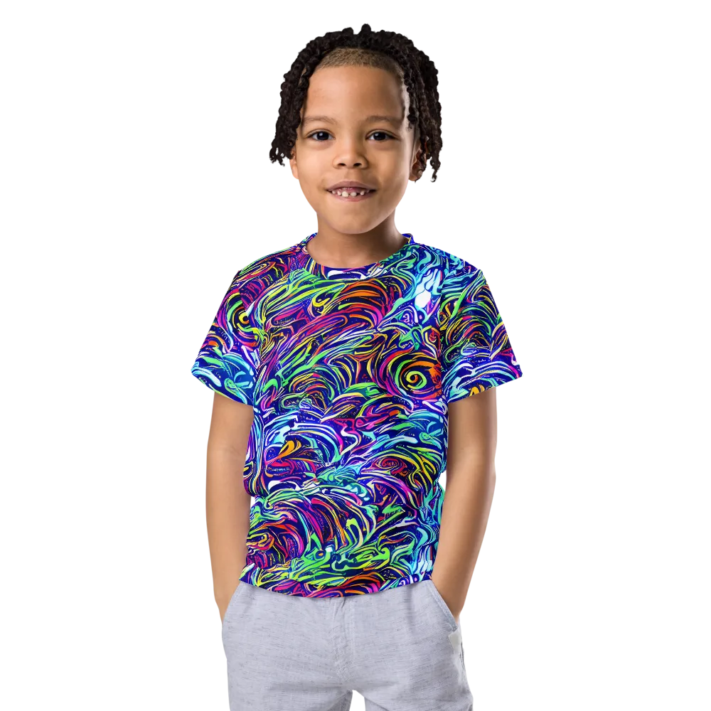 Limefire Labyrinth on Kids Crew Neck T-Shirt — Front