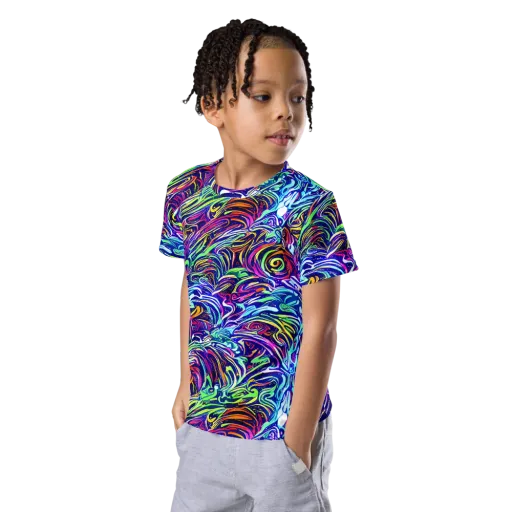 Limefire Labyrinth on a Kids Crew Neck T-Shirt