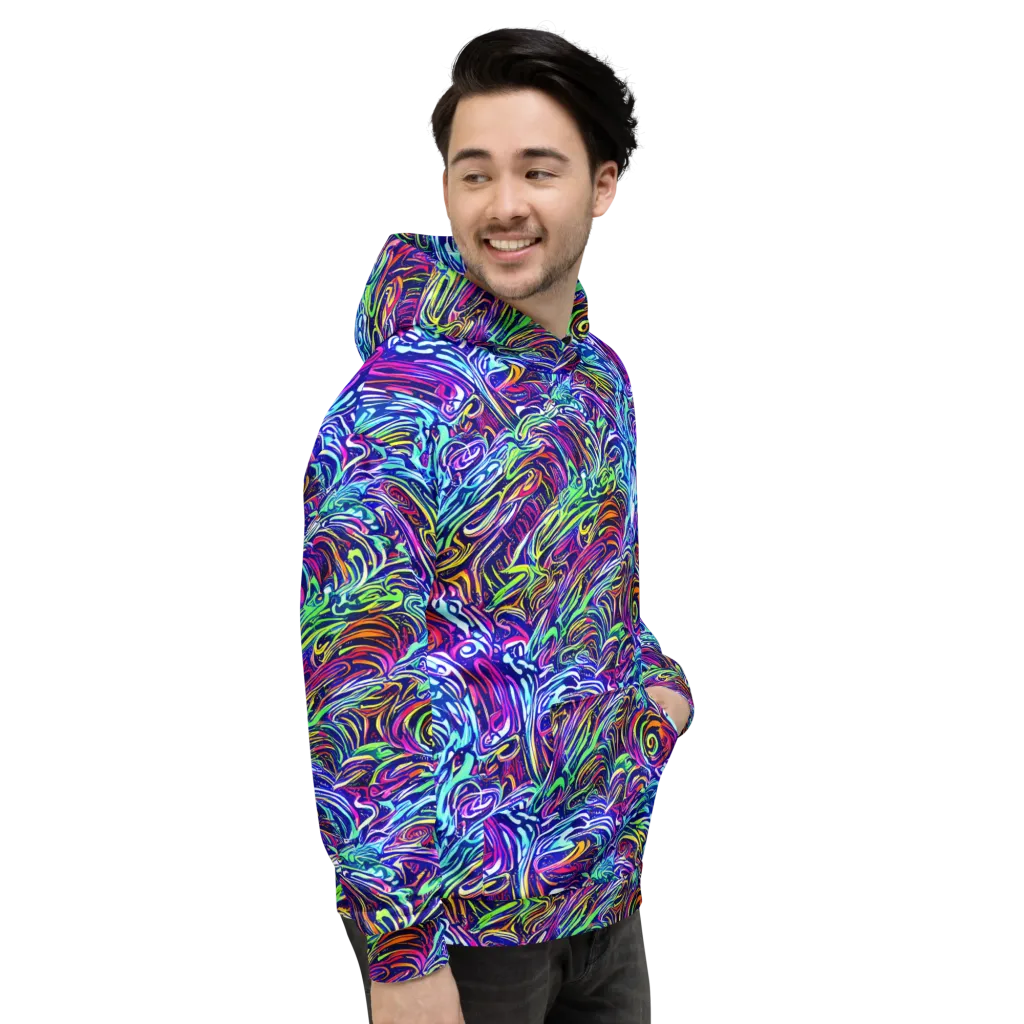 Limefire Labyrinth on Hoodie — Right