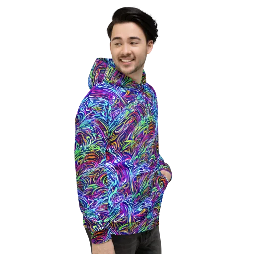 Limefire Labyrinth on a Hoodie