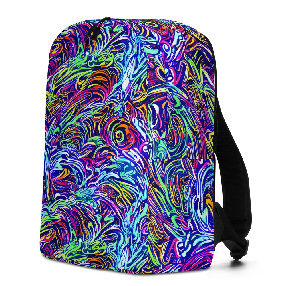 Limefire Labyrinth on Minimalist Backpack — Left