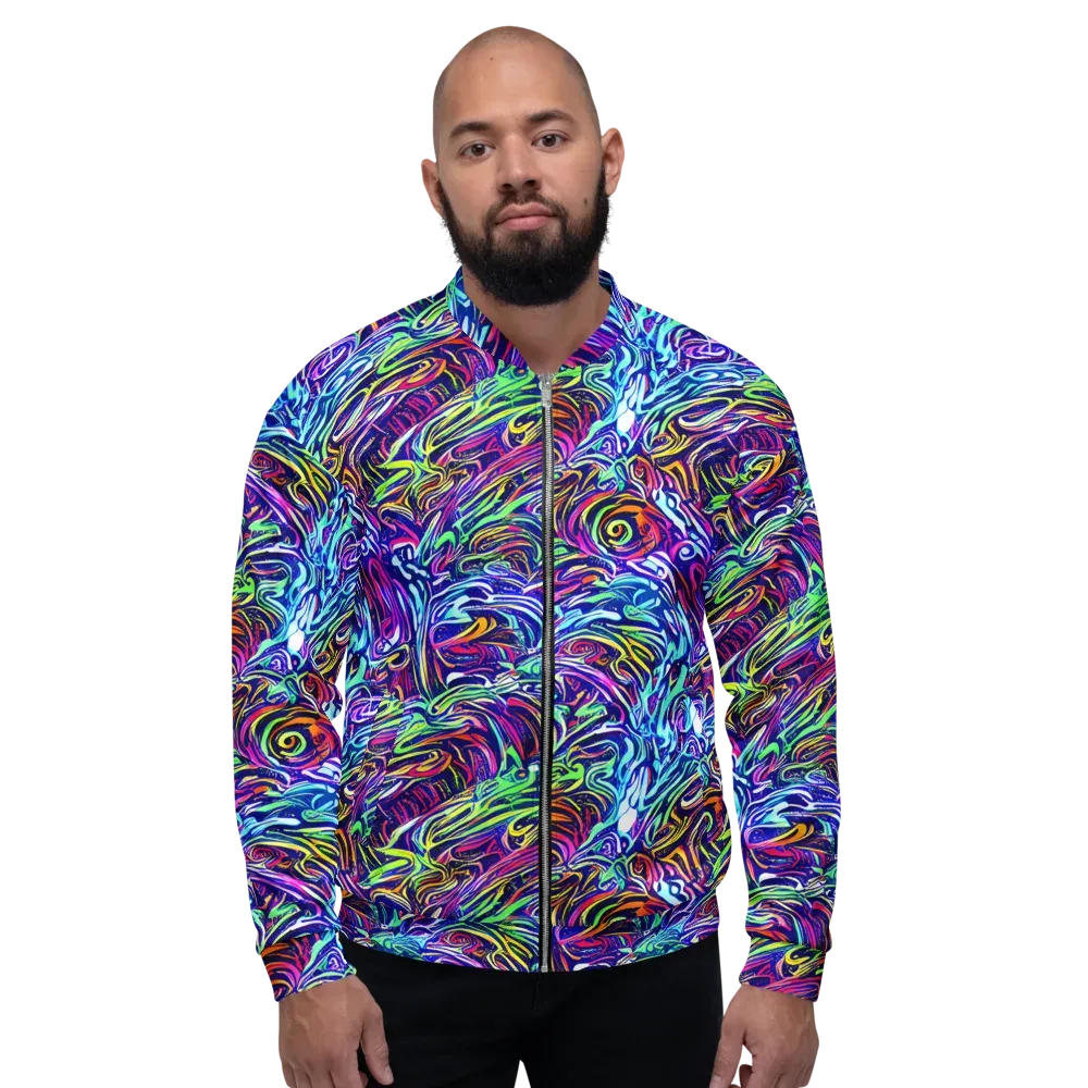 Limefire Labyrinth on Bomber Jacket — Front
