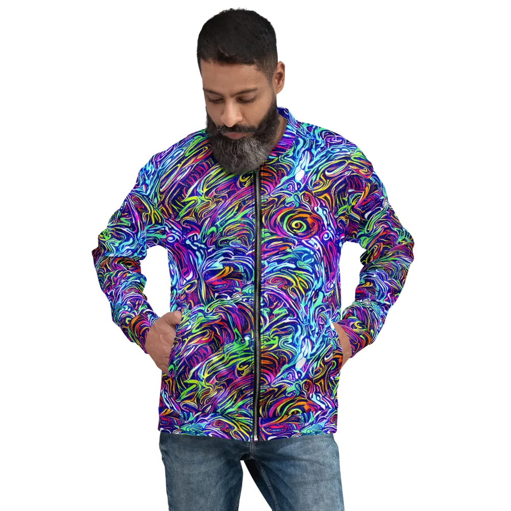 Limefire Labyrinth on Bomber Jacket — Front