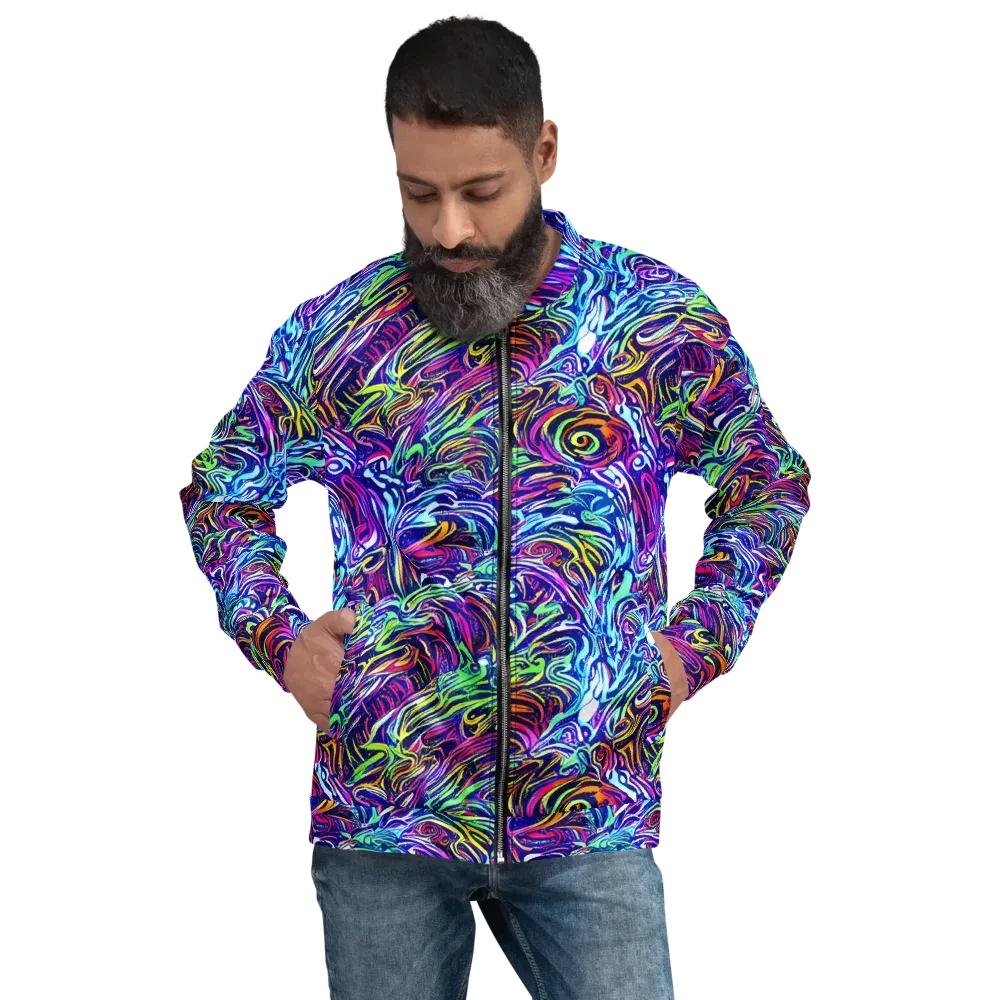 Limefire Labyrinth on Bomber Jacket — Front