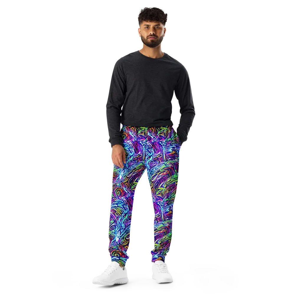 Limefire Labyrinth on Men's Joggers — Front