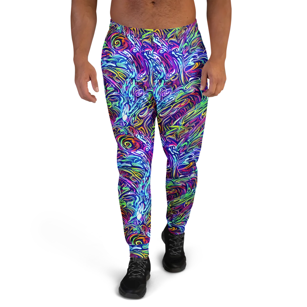 Limefire Labyrinth on Men's Joggers — Front