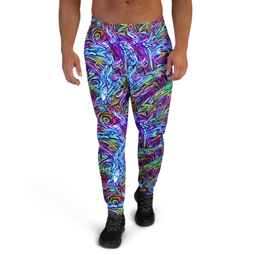 Limefire Labyrinth on a Men's Joggers