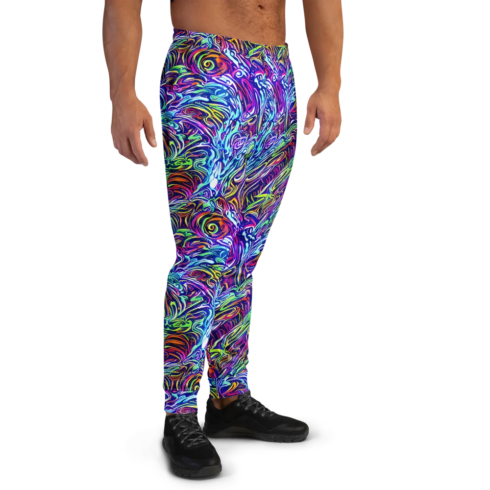 Limefire Labyrinth on Men's Joggers — Right