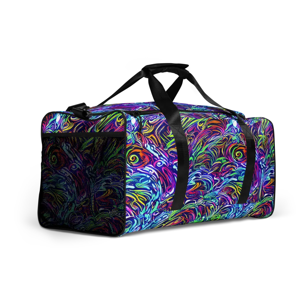 Limefire Labyrinth on Duffle Bag — Right Front