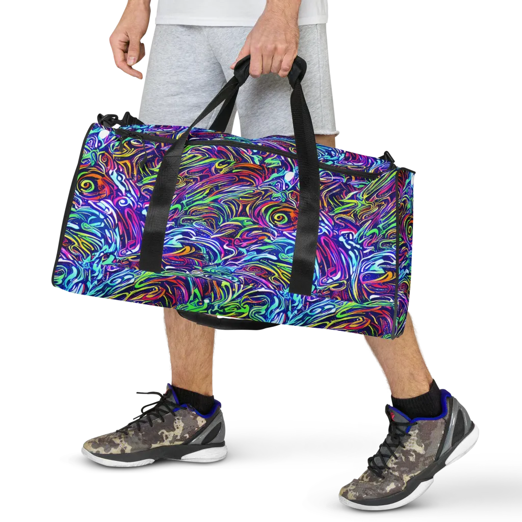 Limefire Labyrinth on Duffle Bag — Front