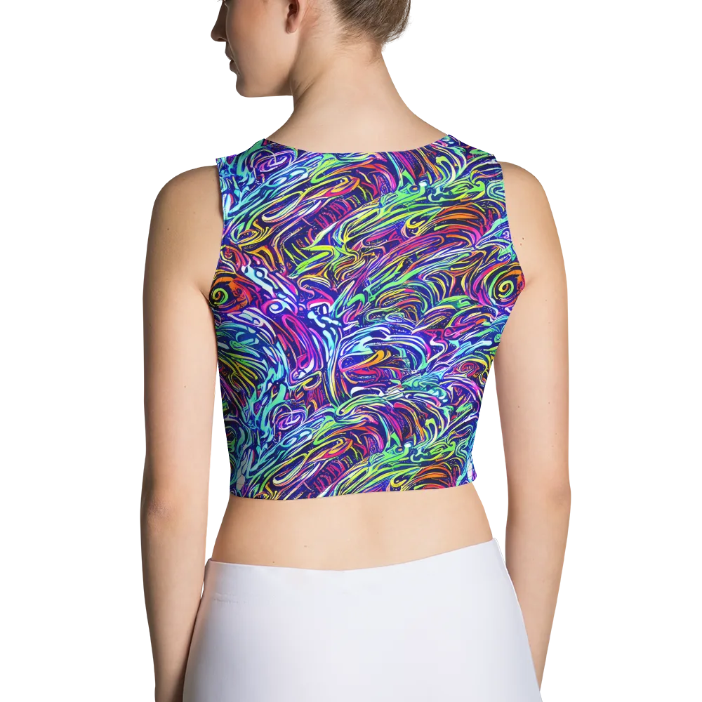 Limefire Labyrinth on Crop Top — Back