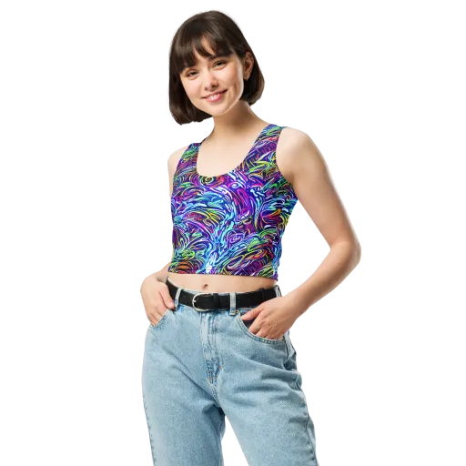 Limefire Labyrinth on a Crop Top