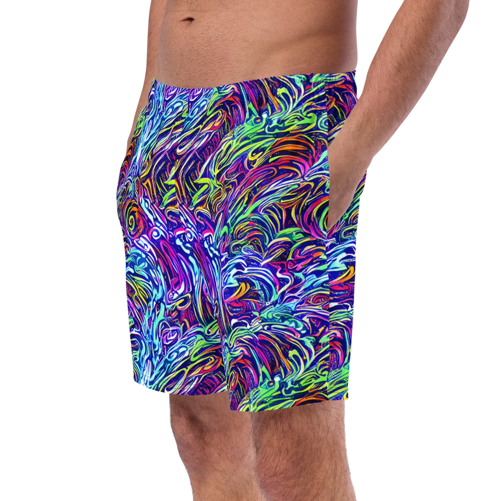 Limefire Labyrinth on Swim Trunks — Left Front
