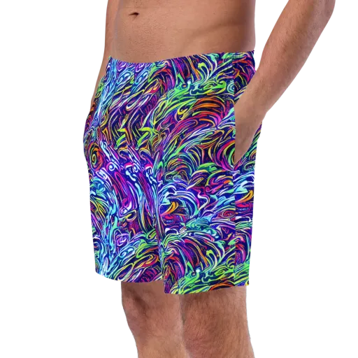 Limefire Labyrinth on a Swim Trunks