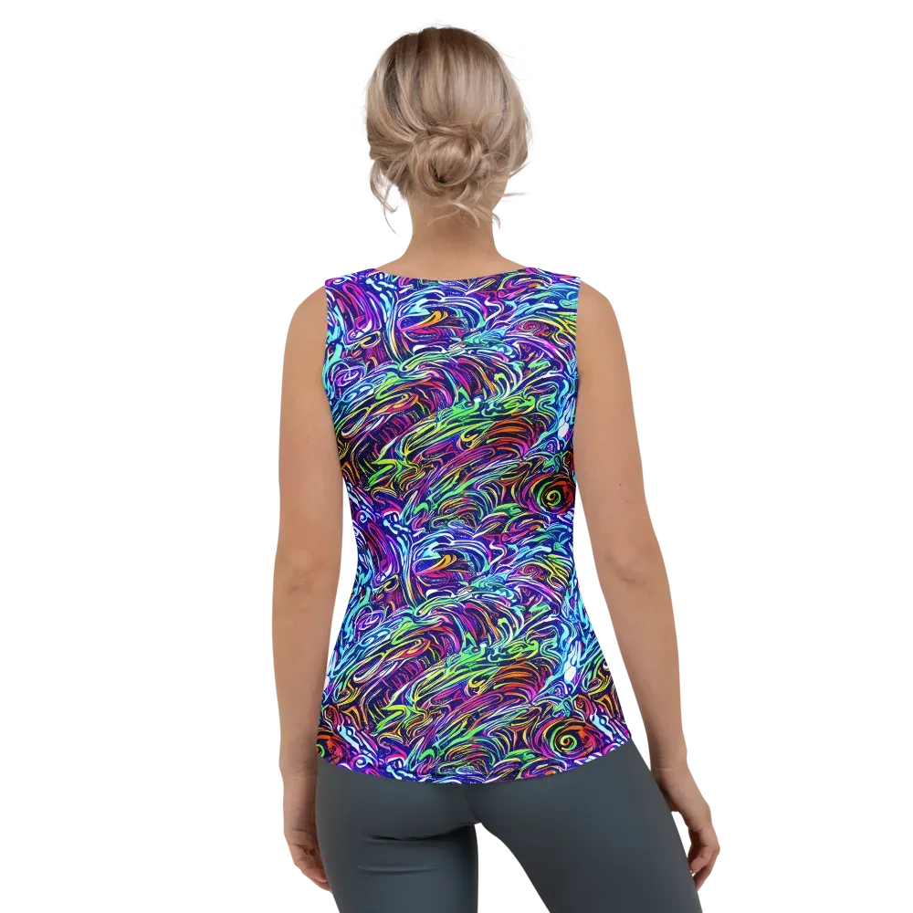 Limefire Labyrinth on Women's Tank Top — Back
