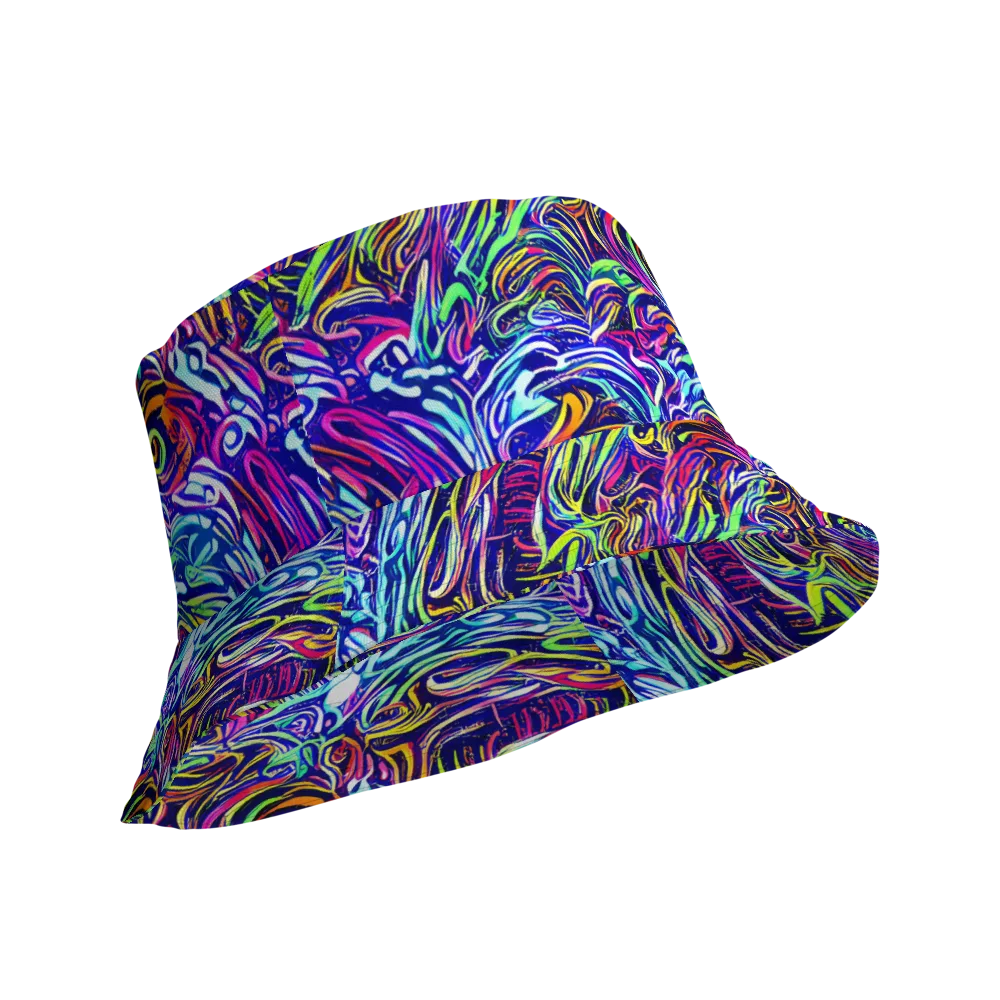Limefire Labyrinth on Reversible Bucket Hat — Product details Outside