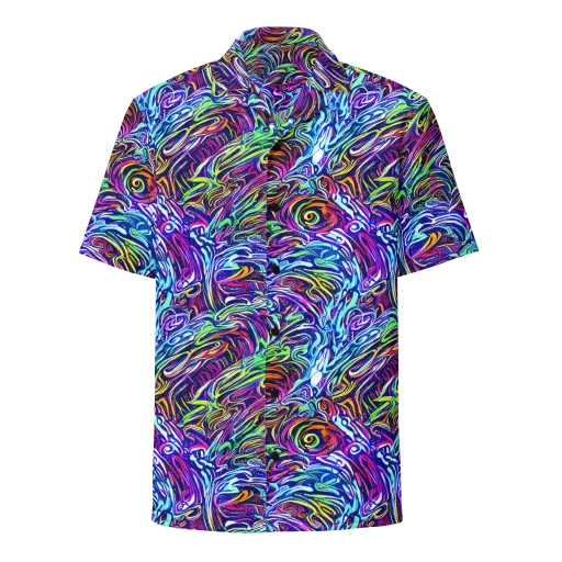Limefire Labyrinth on a Button Shirt