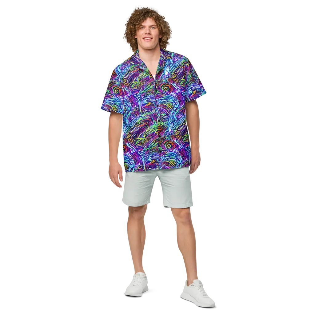 Limefire Labyrinth on Button Shirt — Front