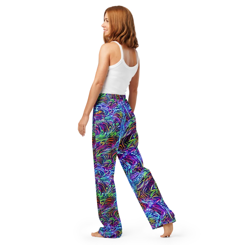 Limefire Labyrinth on Women's Pajama Pants — Back