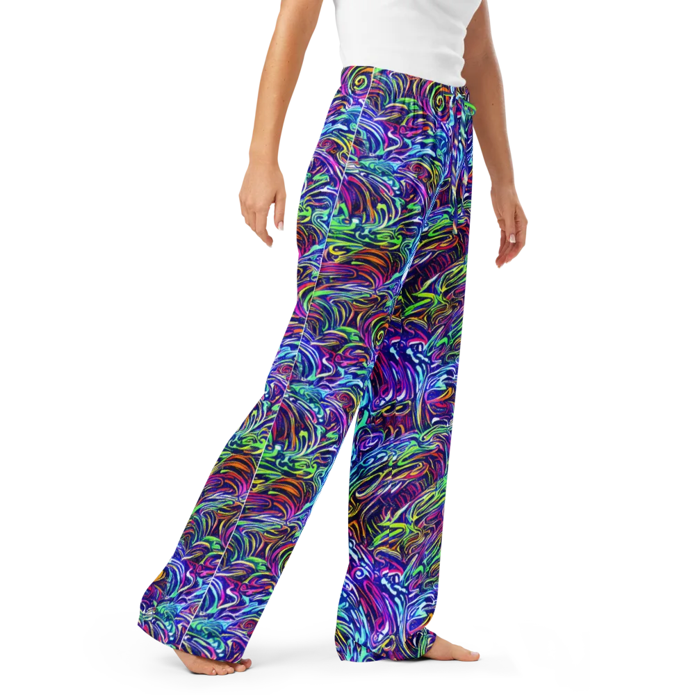 Limefire Labyrinth on Women's Pajama Pants — Right Front
