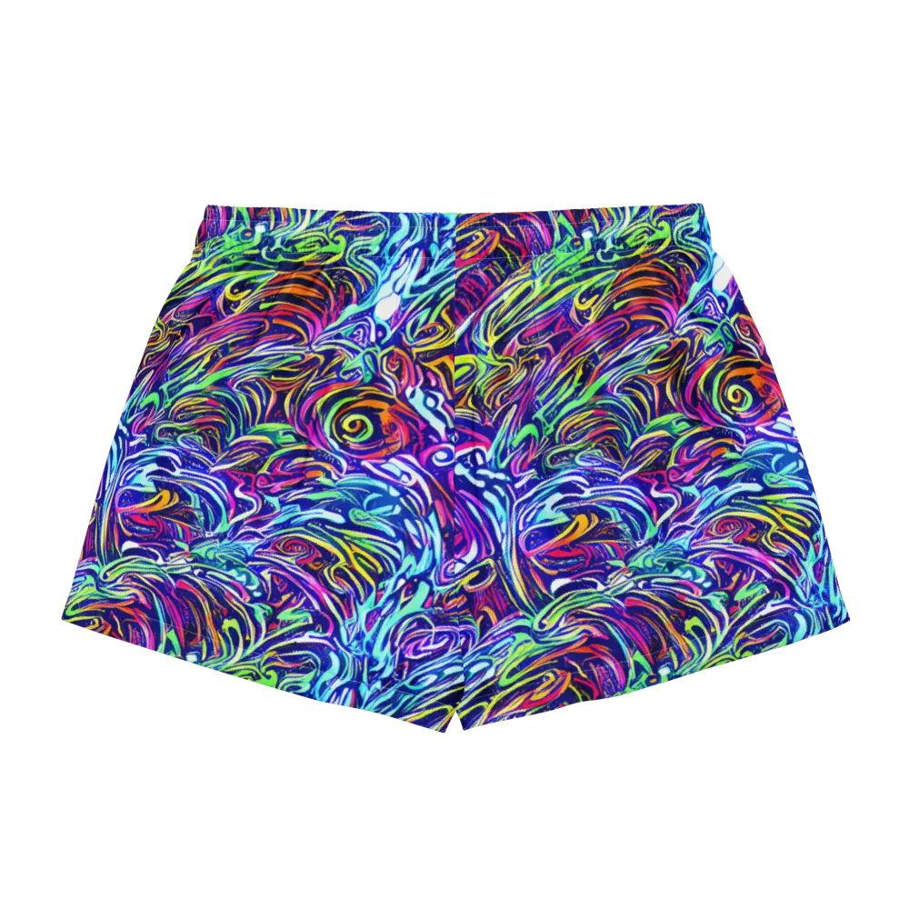 Limefire Labyrinth on Women's Pajama Shorts — Back