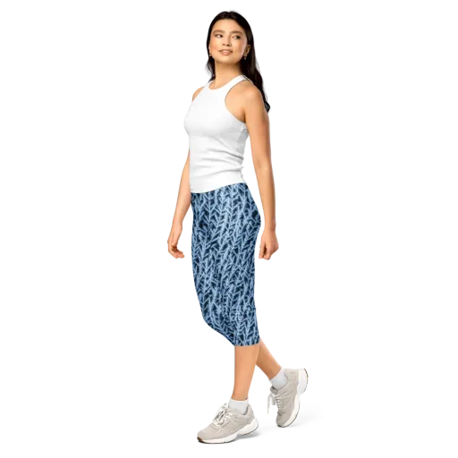 Frosted Fern on a Capri Leggings