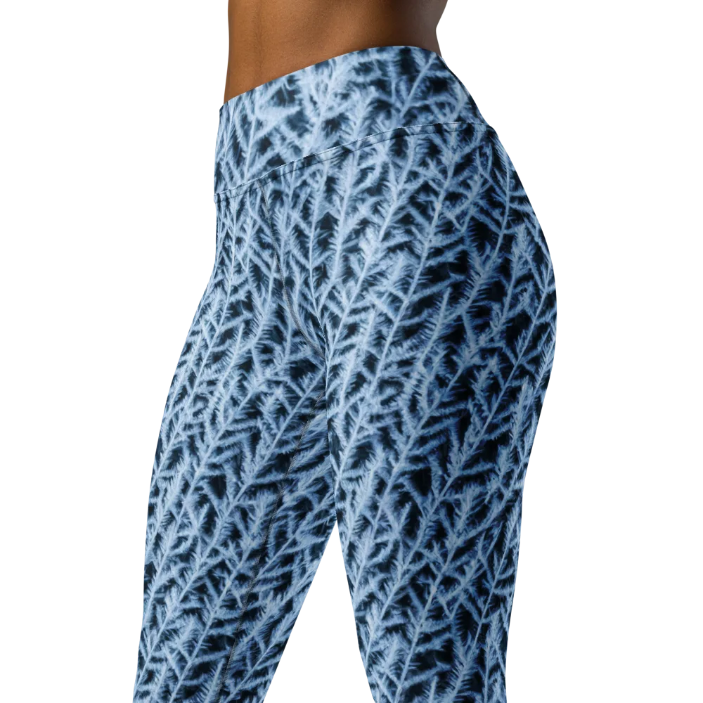 Frosted Fern on Yoga Leggings — Left Front