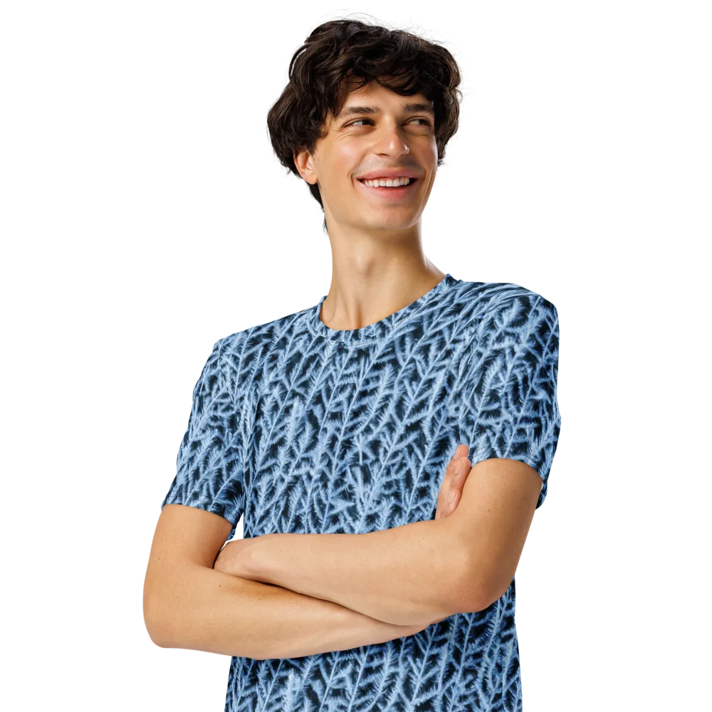 Frosted Fern on Men's Crew Neck T-Shirt — Left Front