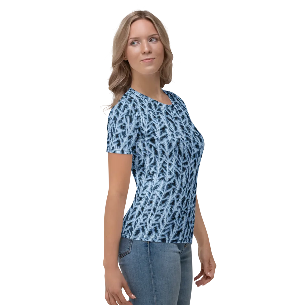 Frosted Fern on Women's Crew Neck T-Shirt — Right