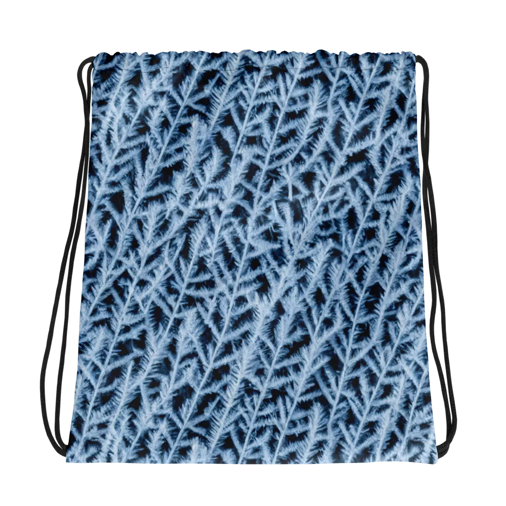 Frosted Fern on Drawstring Bag — Photo