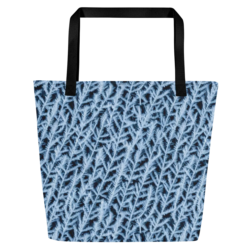 Frosted Fern on Large Tote Bag W/ Pocket — Front